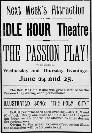 Idle Hour Theater - 19 Jun 1908 Ad